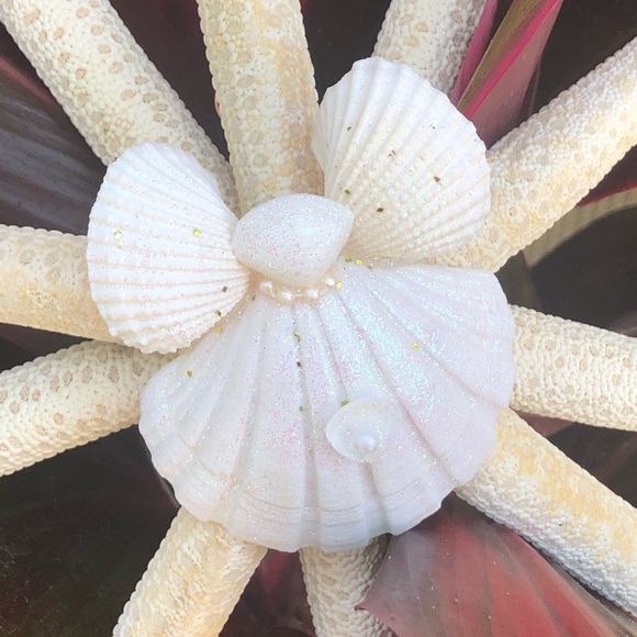 NEW! White Angel Wing Starfish Beach Coastal CHRISTMAS TREE STAR - Picture 3 of 6